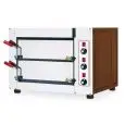 ELECTRIC PIZZA OVEN - Mod. FAST 50 - Twin deck oven, firebrick oven bases - Chamber interior dimensions cm L 50 x D 51 x 10 h - N. Pizzas: 4 + 4 (Ø cm 25) - Max power: Kw 6 - EC standards
