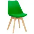 Sedia - colour Verde - Structure in wood, scocca in polypropylene, cuscino in ecopelle - Model 1193-PW72-V-03