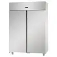 UPRIGHT FRIDGE - STAINLESS STEEL - VENTILATED COOLING - Mod. BG14ETN - GASTRONORM 2/1 - CAPACITY LT 1400 - N. 2 DOORS - TEMPERATURE 0°/+10°C - Dimensions cm L 142 x D 80 x H 203/210 - EC standards