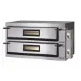 ELECTRIC PIZZA OVENS - Mod. FMD 4+4 - FULLY FIREBRICK OVEN CHAMBER - DIGITAL control panel - SINGLE PHASE/THREE PHASE - Twin deck oven - Chamber dimensions  cm L 72 x D 72 x h 14 - Power 12 KW - CE APPROVED