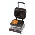 SINGLE WAFFLE MAKER - MOD. 2351823EU - CAST IRON - SHAPE: N. 2 RECTANGULAR WAFFLES cm 10,5 x 15 x 2,3 - SUPPLY V 230/50Hz SINGLE PHASE - POWER W 2800 - DIMENSIONS Cm L 32 x D 34 x h 27,5 - EC STANDARDS
