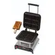 SINGLE WAFFLE MAKER - MOD. 2351824EU - CAST IRON - SHAPE: N. 6 RECTANGULAR WAFFLES cm 8 x 6 x 2,5 - SUPPLY V 230/50Hz SINGLE PHASE - POWER W 2800 - DIMENSIONS Cm L 32 x D 34 x h 27,5 - EC STANDARDS