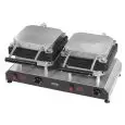 WAFFLE MAKER - Mod 51913EU - TWIN BASE, TO BE COMBINED WITH INTERCHANGEABLE MOULDS - SUPPLY V 400/50-60Hz THREE PHASE - POWER W 5600 - DIMENSIONS Cm L 61 x D 34 x h 27,5