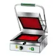 ELECTRIC GLASS-CERAMIC GRILL - Mod. PV 27LR - single GROOVED grill - Cooking surface cm 27x30 - Power 1700 W - 230V single phase 50-60 Hz - CE APPROVED