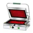ELECTRIC GLASS-CERAMIC GRILL - Mod. PV 40LR - single GROOVED grill - Cooking surface cm 40x30 - Power 2000 W - 230V single phase 50-60 Hz - CE APPROVED