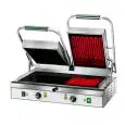 ELECTRIC GLASS-CERAMIC GRILL - Mod. PV 55LL - double SMOOTH grill - Cooking surface: cm 55x30 - Power 3400 W - 230V single phase - 230/400 V three phase - CE APPROVED