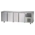 REFRIGERATED COUNTER - STAINLESS STEEL AISI 304 - Mod. UG04M60 - VENTILATED COOLING - N. 4 DOORS - TEMPERATURE 0°/+10°C - Dimensions cm. L 236 x D 60 x H 85/92 - EC standards
