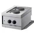 ELECTRIC BOILING TOP - Mod. N62Q - N. 2 ROUND PLATES - Dimensions cm L 40 x D 60 x H 27 - EC standards