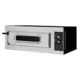 ELECTRIC PIZZA OVEN - MECHANICAL CONTROL - Mod. BASIC 1/50/V - Single deck oven with glass window - firebrick oven base - Chamber dimensions cm L 62 x D 50 x 12 h - N. Pizzas 1 (Ø cm 45) - Power 4 Kw - CE APPROVED