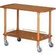 2-SHELF WOODEN CATERING TROLLEY - MOD. CLP2 - Solid wood construction - Birch plywood shelves - Dimensions cm L110xD55xH82