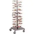 PLATE RACK TROLLEY - MOD. CA - Plastic-coated steel construction - Anti-dust laminate base - Capacity n. 96 plates