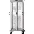HEATED PLATE RACK TROLLEY - Heated through heating element - MOD. CA AC - Plastic-coated steel construction - Anodized aluminium frame - Adjustable thermostat 0°/+60°C - Dimensions cm L75xD78xH177