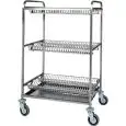 PLATE AND GLASS DRAINING RACK TROLLEY - MOD. CA13 - Tubular stainless steel frame - Stainless steel rack shelves for plates - Stainless steel draining racks for glasses
