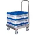 BASKET RACK TROLLEY - MOD. CP14 - Entirely made from stainless steel