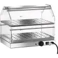 HEATED COUNTERTOP DISPLAY - MOD. VBR2 - Stainless steel construction - N. 2 shelves - Thermostat range +30°/+90° C - Single phase V230 50/60 Hz