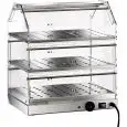 HEATED COUNTERTOP DISPLAY - MOD. VBR3 - Stainless steel construction - N. 3 shelves - Thermostat range +30°/+90° C - Single phase V230 50/60 Hz