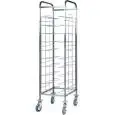 UNIVERSAL TRAY RACK TROLLEY - MOD. CA1455 - Stainless steel construction - Chrome-plated steel wire runners - Capacity N. 10 trays GN 1/1 (cm 53x32,5) - Dimensions cm L52xD62xH175
