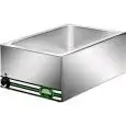 HOT BAIN MARIE - MOD. BM7700 - Stainless steel construction - Capacity n. 1 pan 1/1 GN H15 cm - Power W 1200 - Single phase V230 50/60 Hz - Dimensions cm L57xD37xH22
