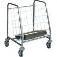 TROLLEY - MOD. CA 631 - For collection, storage and distributing - Stainless steel frame - Removable plastic-coated steel wire baskets - Capacity n. 130 trays - Dimensions cm L75xD65xH92
