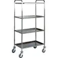 4-SHELF CATERING TROLLEY - MOD. CA1381 - Stainless steel construction - Soundproof satinized stainless steel shelf with raised edge - Dimensions cm L 111 x D 57 x h 172
