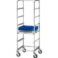 BASKET RACK TROLLEY  - MOD. CP1442 - Stainless steel construction - For baskets 50x50 - Dimensions cm L65xD65xH170