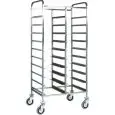 TRAY RACK TROLLEY - MOD. CA1460 - Stainless steel construction - Stainless steel runners - Capacity n. 20 trays GN 1/1 (cm 53x32,5) - Dimensions cm L74xD62xH175