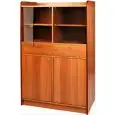 TALL WAITER'S STATION - MOD. ML3170ST - Extra thick veneered particle board structure - N. 1 cupboard + N. 1 hopper - N. 2 drawers - Dimensions cm L95xD49xH144