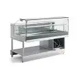 REFRIGERATED DISPLAY - MOD. VSRVBD115 - FINISHING PANELS NOT INCLUDED - L-shaped LOW FLAT GLASS FRONT - STATIC COOLING - TEMPERATURE RANGE °C +4/+8 - BUILT-IN CONDENSING UNIT - DIMENSIONS Cm D 82,8 x H 115,1 - DISPLAY DEPTH 60,5 CM