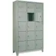 METAL PIGEON HOLE LOCKER - MOD. EXT 35/50/C - Single unit structure - DIMENSIONS Cm L 103x H180
