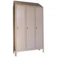 N. 3 compartment stainless steel wardrobe locker - n. 3 doors