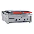 GAS GRIDDLE TOASTER AND SANDWICH WARMER - STAINLESS STEEL - MOD. HPPG60LLL2C - UPGRADED - FLUE - SMOOTH GRIDDLE cm 54,4x45 - N. 2 PRESSES - POWER W 11600 - DIMENSIONS cm W60xD56,5xH23 - EC STANDARDS