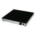 ELECTRIC TEMPERED GLASS HOT PLATE WITH THERMOSTATIC CONTROL - Mod. PC-4-420-420 - Dim. Cm L 42 x D 42 x h 6 - Power 1 x 400W