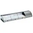 REFRIGERATED COUNTERTOP DISPLAY - SERIES: SUSHIPISS - STAINLESS STEEL FRAME - TEMPERATURE °C +1/+5 - SINGLE PHASE - STATIC COOLING - CURVED GLASS SUPPLIED AS STANDARD ON CUSTOMER'S SIDE - LIGHTING - INTEGRAL MOTOR