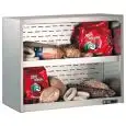 REFRIGERATED WALL UNIT DISPLAY - SERIES: CLIPPER - STAINLESS STEEL FRAME - REMOTE CONDENSING UNIT NOT INCLUDED - TEMPERATURE °C +4/+8 - SINGLE PHASE - STATIC COOLING - ILLUMINATED SHELVES - NIGHT BLIND - ELECTRIC CONTROL PANEL COMPLETE WITH THERMOSTAT