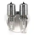 WALL-MOUNTED MILKSHAKERS MOD. GM3133F - N. 2 SEE-THROUGH CUPS Lt. 0,800 - BLENDER SPEED 18000 RPM - POWER 300W - SUPPLY 230V SINGLE PHASE 50/60Hz - EC STANDARDS