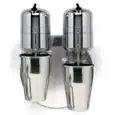 WALL-MOUNTED MILKSHAKERS MOD. GM3133M - N. 2 STAINLESS STEEL CUPS Lt. 0,800 - BLENDER SPEED 18000 RPM - POWER 300W - SUPPLY 230V SINGLE PHASE 50/60Hz - EC STANDARDS