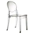 CHAIR IGLOO - MOD. 2357 - POLYCARBONATE FRAME - INDOOR/ OUTDOOR USE - STACKABLE - DIMENSIONS cm L 45 x D 52 x H 87 - EC STANDARDS