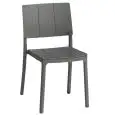Sedia - colour Grey - Structure in polypropylene, anti UV - Model 1230-G