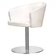 ARMCHAIR KICCA - MOD. 019 - ROUND TUBULAR STEEL SWIVEL CHAIR WITH ARMRESTS - FABRIC SEAT AND BACK REST - FOR INDOOR USE - DIMENSIONS Cm L62 x D57 x H76 - EC STANDARDS - OTHER FINISHES ARE AVAILABLE UPON REQUEST