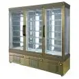 REFRIGERATED PATISSERIE AND ICE CREAM DISPLAY - MOD. TEK/64 - ANODIZED ALUMIIUM EXTERIOR - LOW-E GLASS - TEMPERATURE °C +5/-25 - THREE SEPARATE COMPARTMENTS - SINGLE PHASE SUPPLY - VENTILATED COOLING - SELECTION OF DISPLAY GLASS ON 1, 2, 3 or 4 SIDES - DI