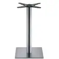 STAND TIFFANY - MOD. 5181 - SQUARE STAINLESS STEEL BASE WITH SHINY OR SATIN FINISH cm 40 x 40 STABILIZING MASS AT BASE - N. 4 ADJUSTABLE FEET - ROUND STAINLESS STEEL POLE WITH SHINY OR SATIN FINISH ø mm 76 - CAST IRON BRACKETS - TOP MAX ø cm 90 OR cm 90x9