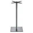 STAND TIFFANY - MOD. 5186 - SQUARE STAINLESS STEEL BASE WITH SHINY OR SATIN FINISH cm 40 x 40 STABILIZING MASS AT BASE - N. 4 ADJUSTABLE FEET - ROUND STAINLESS STEEL POLE WITH SHINY OR SATIN FINISH ø mm 76 - CAST IRON BRACKETS - TOP MAX ø cm 70 OR cm 60x6