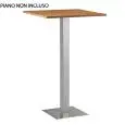 BASE XT - MOD. 479AQ - SATINIZED OR SHINY STAINLESS STEEL SQUARE BASE Cm 40 x 40 - SATINIZED OR SHINY STAINLESS STEEL POLE cm 8x8 - TOP MAX ø cm 60/70 o cm 60x60 - FOR INDOOR USE - DIMENSIONS Cm 40x 40x H110 - EC STANDARDS