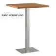 BASE XT - MOD. 480AQ - SATINIZED OR SHINY STAINLESS STEEL SQUARE BASE Cm 50 x 50 - SATINIZED OR SHINY STAINLESS STEEL POLE cm 8x8 - TOP MAX ø cm 80/90 o cm 70x70/80x80 - FOR INDOOR USE - DIMENSIONS Cm 50x 50x H110 - EC STANDARDS