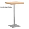 BASE XT - MOD. 495AQ - SATINIZED OR SHINY STAINLESS STEEL SQUARE BASE Cm 40 x 40 - SATINIZED OR SHINY STAINLESS STEEL POLE cm 5x5 - TOP MAX cm ø cm 60/70 o cm 60x60 - FOR INDOOR USE - DIMENSIONS Cm 40x 40x H110 - EC STANDARDS