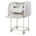 BAGUETTE MACHINE Mod. ITP700 - Painted steel structure - Max baguette length cm 70 - Production pieces/hour 1500 - Supply 220/400V 50/60Hz (SINGLE PHASE or THREE PHASE) - Power Kw 0,55 - Dimensions cm L 103 x D 88 x 148 H - EC standards