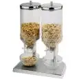 TWIN CEREAL MILL DISPENSER - CAPACITY Lt. 2x4,5 - DIMENSIONS mm. W 220 x D 350 x 520 h