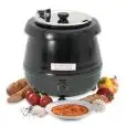 TRADITIONAL ELECTRIC STAINLESS STEEL SOUP WARMER WITH LID - ADJUSTABLE TEMPERATURE °C +50/+95 - CAPACITY Lt. 10 - POWER W 450 - DIMENSIONS ø mm. W 390 x 380 h
