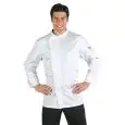 WARSAW CHEFS JACKET - MOD. 059609 - UNDERARM AIRING NET - 100% SATIN COTTON - NON-SHRINK FABRIC - COLOUR: WHITE