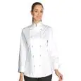 ESMERALDA WOMENS CHEFS JACKET - MOD. 057520 - 100% COTTON - SNAP BUTTONS - COLOUR: WHITE